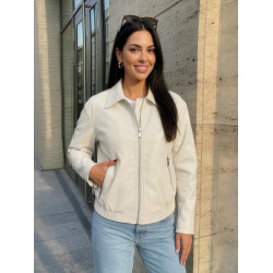 Damska brązowa kurtka skórzana „Jase”