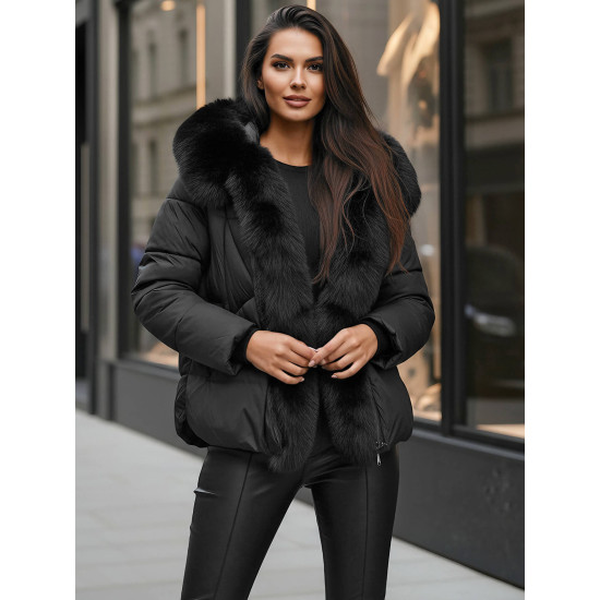 Moteriška juoda žieminė striukė Lota Moteriškos striukės