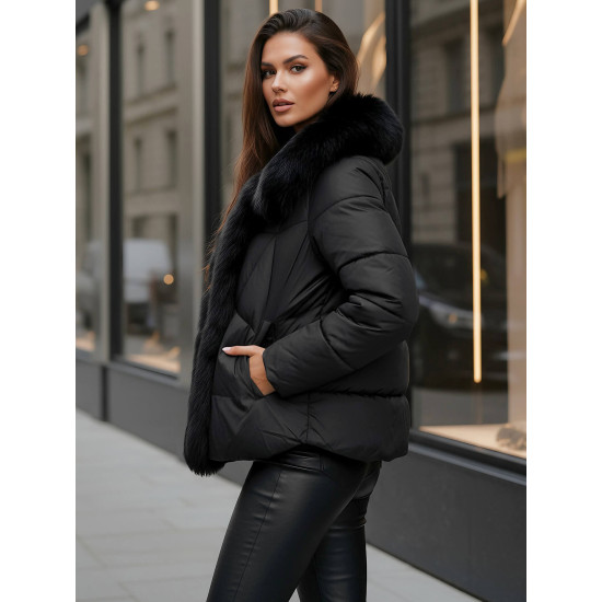 Moteriška juoda žieminė striukė Lota Moteriškos striukės