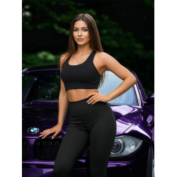 Naiste mustad laiad säärised Sport