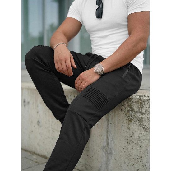 Vyriškos juodos kelnės Astin Laisvalaikio kelnės