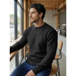 Czarny kardigan męski Remin