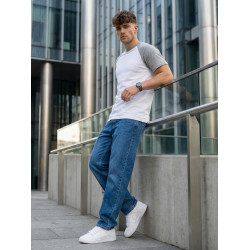 Miesten valkoinen/harmaa T-paita Dilan