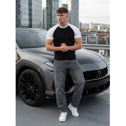 Vyriški juodi/balti marškinėliai Arnol