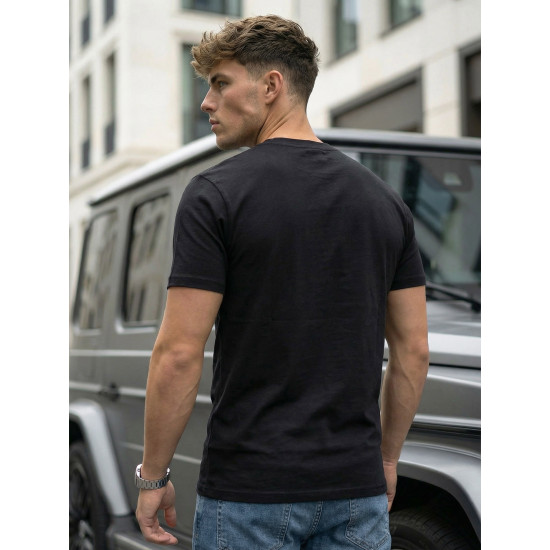 Vyriški juodi marškinėliai Icon Marškinėliai su užrašais