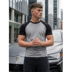 Vyriški pilki/juodi marškinėliai Arnol