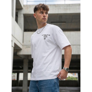 Miesten valkoinen oversize-paita „Jevin“