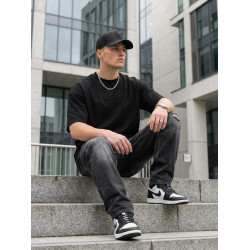 Vyriška juoda oversize marškinėliai „Perfect“