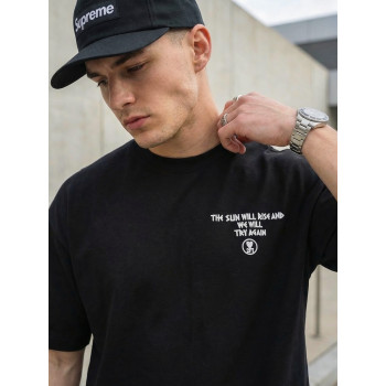 Miesten musta oversize-paita „Jevin“