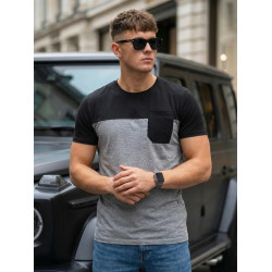 Vyriški pilki/juodi marškinėliai Billy