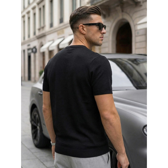 Vyriški juodi marškinėliai Comfort Vienspalviai marškinėliai