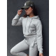 Damska szara bluza z kapturem Trendy
