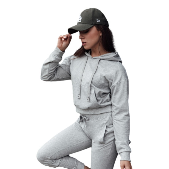 Damska szara bluza z kapturem Trendy