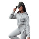 Damska szara bluza z kapturem Trendy