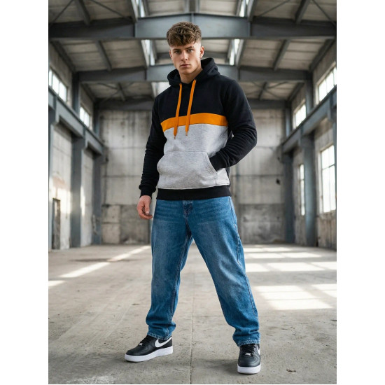 Men's black jumper Ovil Hooded jumpers