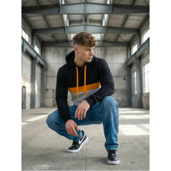 Men's black jumper Ovil Hooded jumpers