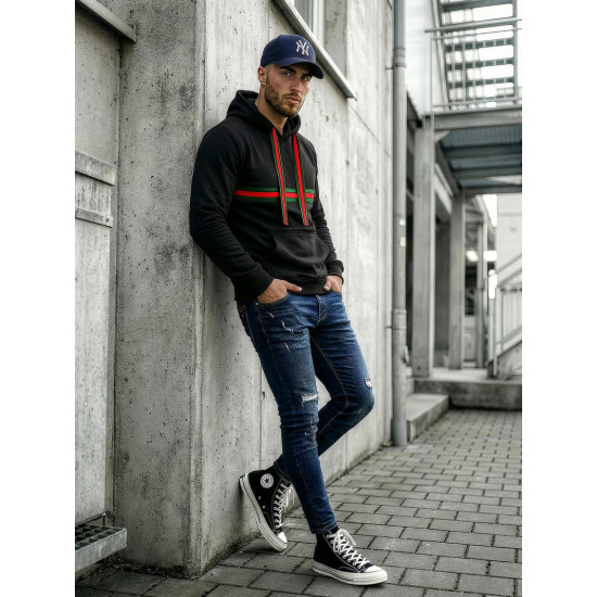 Men's black hooded jumper Glum Hooded jumpers