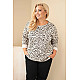 Moteriška rusvos spalvos palaidinė Leopard