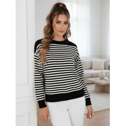 Naiste must triibuline džemper Elvara