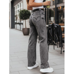 Moteriški plačių klešnių juodi džinsai Adel