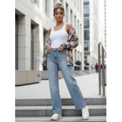 Moteriški mėlyni džinsai Emi