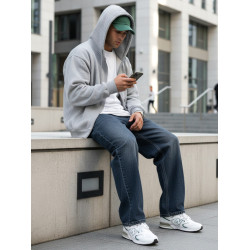 Vyriški tamsiai mėlyni džinsai Akon