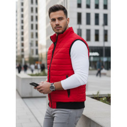 Miesten punainen tikattu liivi Lider