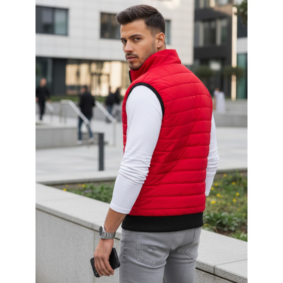 Czerwona pikowana kamizelka męska Lider Kamizelki