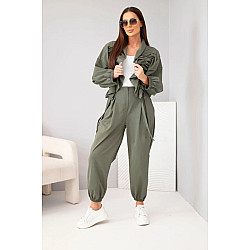 Damska stylizacja w kolorze khaki marki Bonati