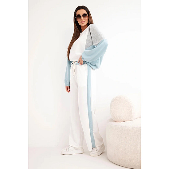 Women's two-tone casual set with mint insert Gabi Women's suits