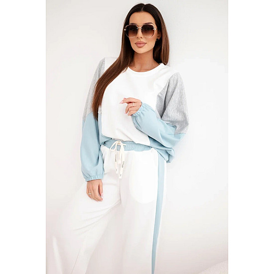 Women's two-tone casual set with mint insert Gabi Women's suits