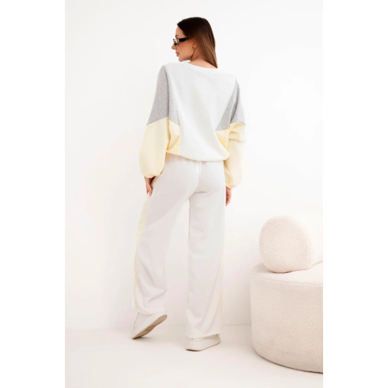 Moteriškas dviejų spalvų laisvalaikio komplektas su geltonu intarpu Gabi Moteriški komplektai