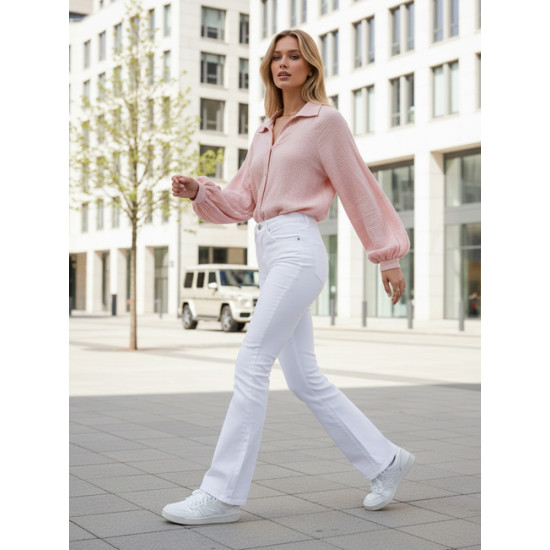 Moteriški muslino rožiniai marškiniai Musline Moteriški marškiniai