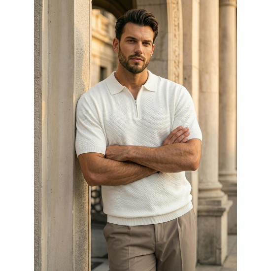 Vyriški balti polo marškinėliai City POLO marškinėliai