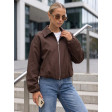 Women's Dark Brown Jacket Without a Hood Result