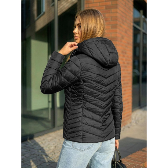 Naisten musta hupullinen takki Enit Naisten takit