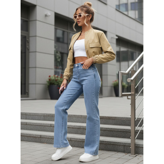 Moteriška pereinamojo sezono šviesiai ruda bomber striukė Keli Moteriškos striukės