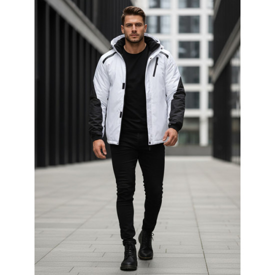 Vyriška balta slidinėjimo striukė Atlant