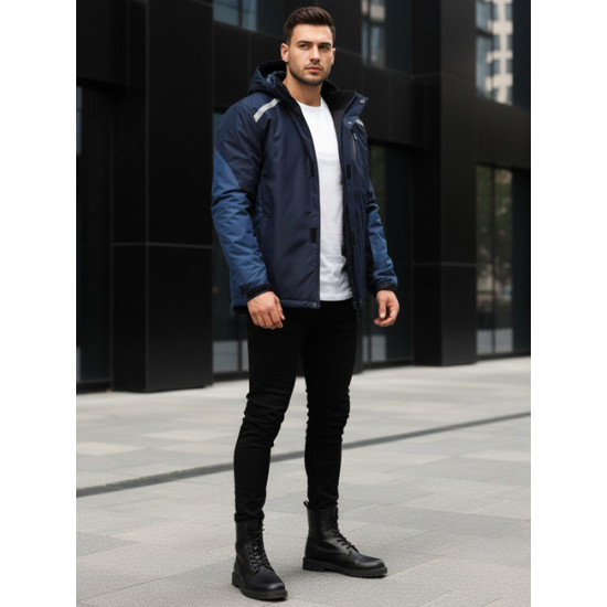 Vyriška tamsiai mėlyna slidinėjimo striukė Atlant