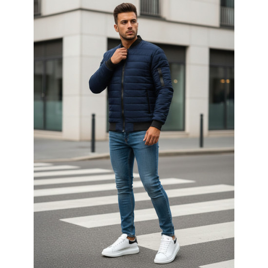 Vyriška dygsniuota tamsiai mėlyna striukė Minti JS/MY02Z