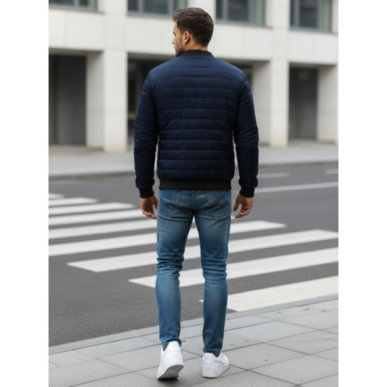 Vyriška dygsniuota tamsiai mėlyna striukė Minti JS/MY02Z