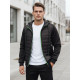 Vīriešu melna jaka ar kapuci Bastin
