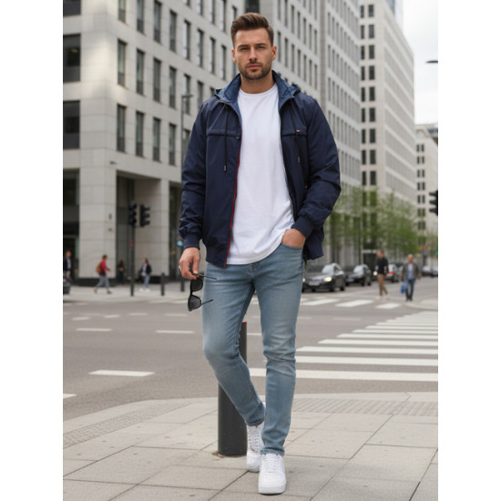 Vyriška tamsiai mėlyna  dvipusė pereinamojo laikotarpio striukė Artun Vyriškos Striukės ir Paltai