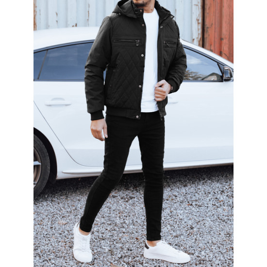 Vyriška juoda striukė Kuder Žieminės striukės