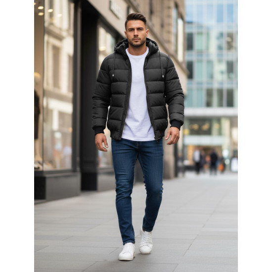 Vyriška tamsiai pilka žieminė striukė Jupiter