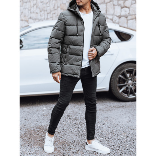 Vyriška tamsiai pilka žieminė striukė Ross