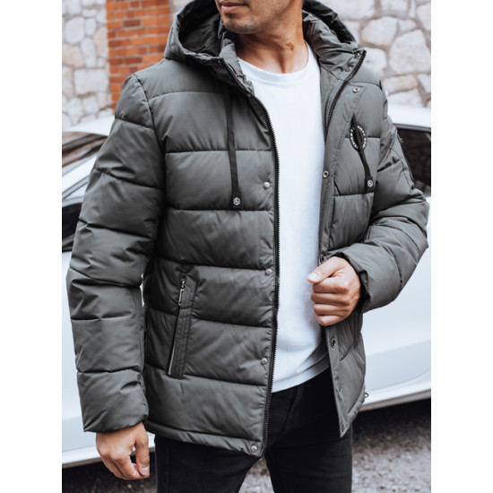 Vyriška tamsiai pilka žieminė striukė Ross