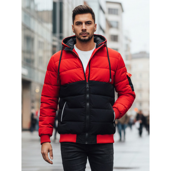 Vyriška raudona/juoda žieminė striukė Oscar Žieminės striukės