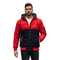 Men's red/black winter jacket Oscar