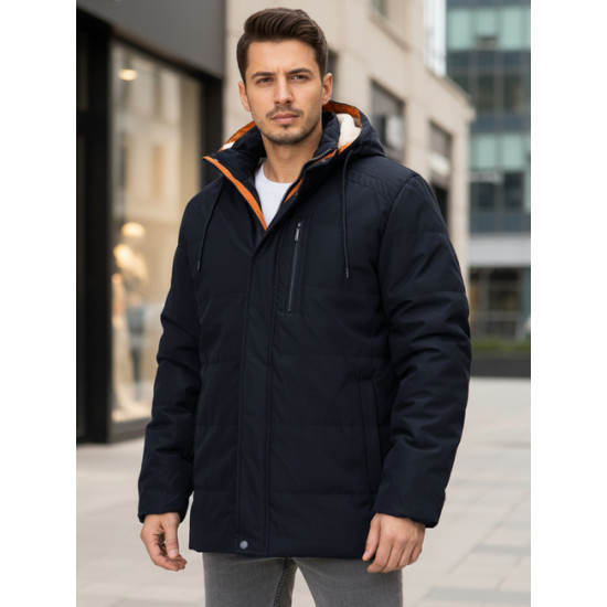 Vyriška tamsiai mėlyna žieminė striukė Nordic